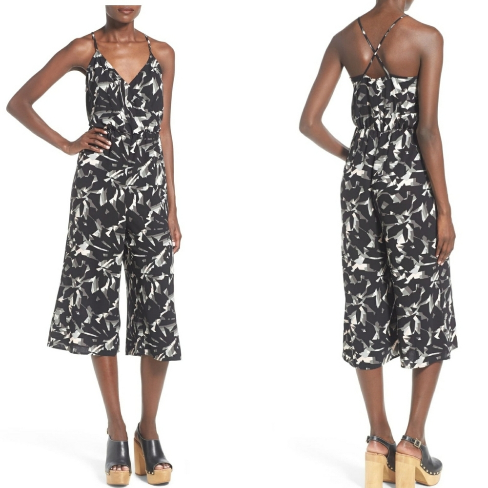 NWT Leith Nordstrom Wrap Front Culotte Jumpsuit